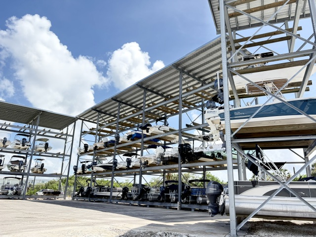 Covered dry boat storage