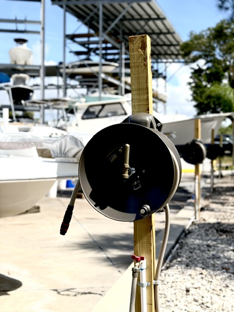 Marina wash-down station